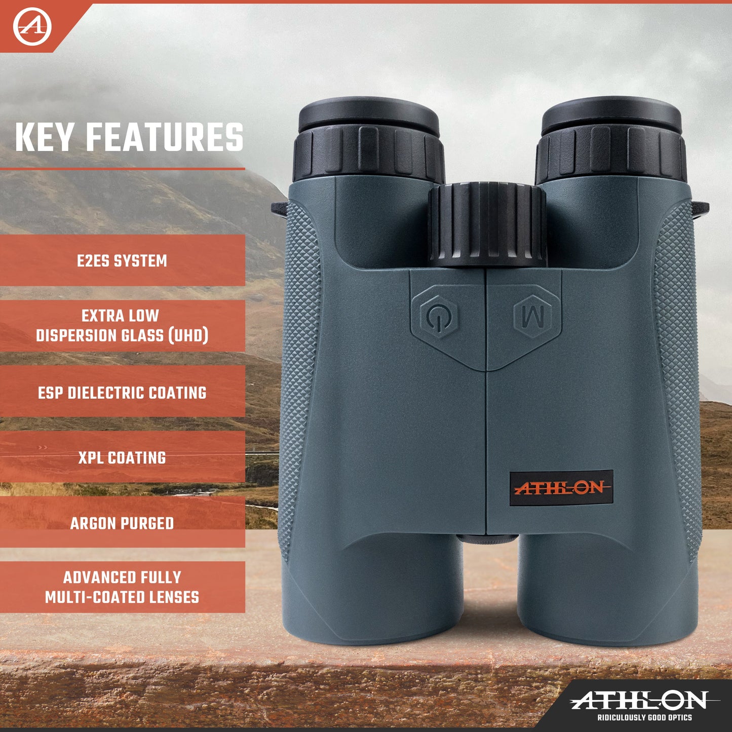 Athlon Optics Cronus UHD 10x50 Binocular With Laser Rangefinder