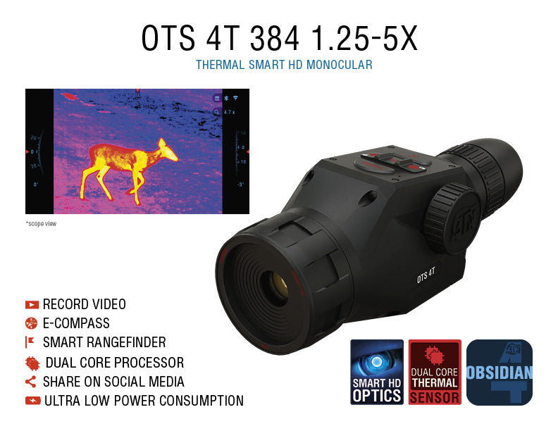 ATN OTS 4T 384 1.25-5x  Thermal Smart HD Monocular