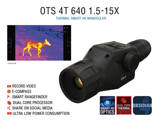 ATN OTS 4T 640 1.5-15x  Thermal Smart HD Monocular